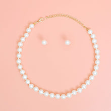 Necklace Cream Glass 10mm Pearls for Women