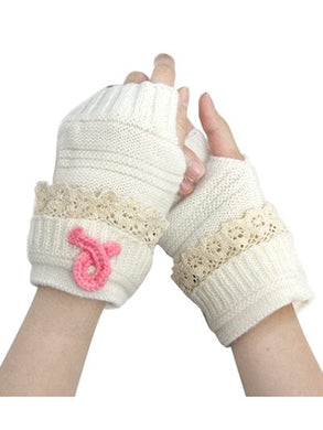 Breast Cancer Awareness Gloves -Fingerless Gove with Pink Ribbon