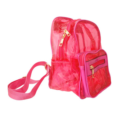 Fuchsia Transparent Backpack