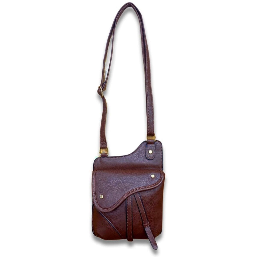 Dark Brown Saddle Crossbody Bag