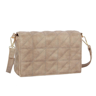 Light Brown Quilted Boxy Crossbody