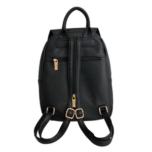 Black Flap Convertible Backpack Bag