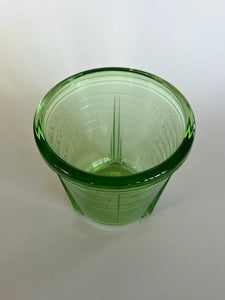 Beautiful Vintage 1920s Green Depression Glass Measuring Cup
