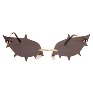 Black Rimless Spike Sunglasses