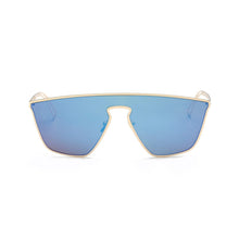 Blue Futuristic Flat Lens Sunglasses