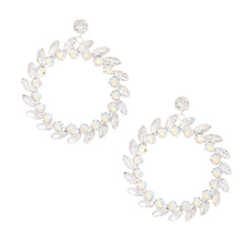 XL Silver Crystal Wreath Earrings