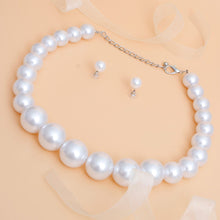 Necklace 25 mm White Pearl Strand Set for Women