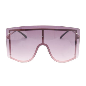 Black Designer Shield Sunglasses