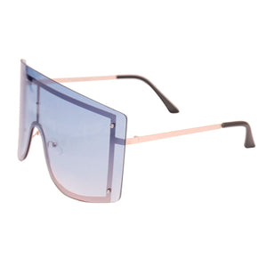 Blue Designer Shield Sunglasses