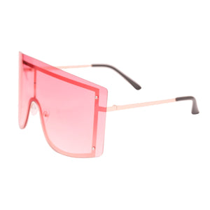Pink Designer Shield Sunglasses
