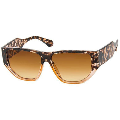 Brown Tortoise Geometric Sunglasses