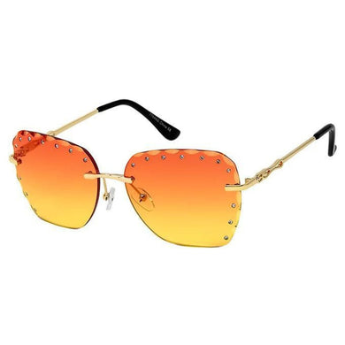 Orange Diamond Cut Sunglasses