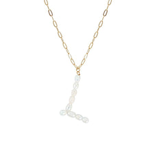 L Freshwater Pearl Initial Necklace