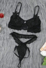 Trendsi Bra & Panty Sets Embroidered Mesh Bralette Set