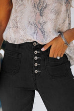 Trendsi Demin Pants Black / S Button Fly Skinny Jeans