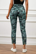 Trendsi Demin Pants Distressed Camouflage Jeans