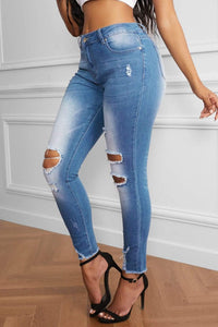 Trendsi Faded Mid High Rise Jeans