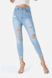 Trendsi High Waist Light Jeans