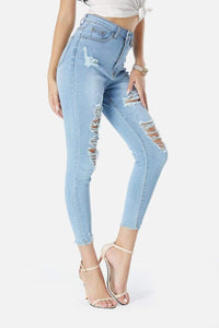 Trendsi Light Blue / XS High Waist Light Jeans