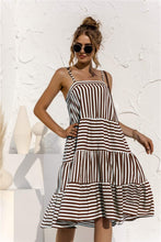 Trendsi Striped Tiered Sleeveless Dress