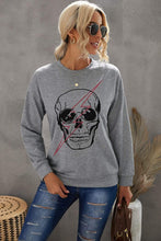 Trendsi Sweatshirts/Hoodies Halloween Skull and Lightning Graphic Tee