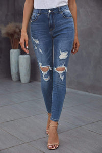Trendsi Vintage Skinny Ripped Jeans