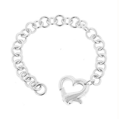 We Sell Fashion Bracelets Silvertone Heart Bracelet