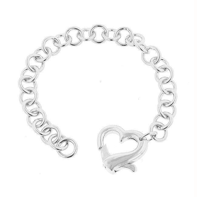 We Sell Fashion Bracelets Silvertone Heart Bracelet