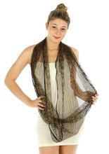 We Sell Fashion Fashion Accessories Metallic lurex net infinity scarves Dozen - Assorted Colors