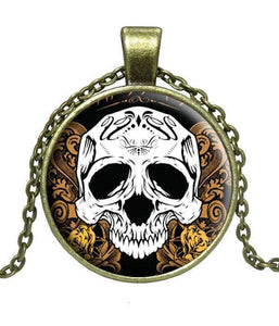 We Sell Fashion Halloween Day of the Dead 18" Necklace - Antique Bronze