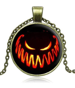 We Sell Fashion Halloween Evil Smile Theme Party 18"  Necklace - Antique Bronze