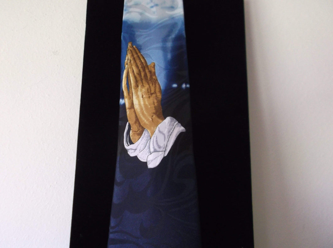 We Sell Fashion Men's Neck Ties Men's Novelty USA Christian Praying Hands Neck Tie - Steve Harris - ONE ONLY