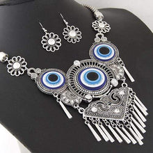 We Sell Fashion Retro Silver Color Metal Round Shape Pendant Decorated Tassel Jewelry Set