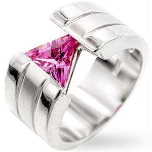 We Sell Fashion Rings 5 Futuristic Pink Cubic Zirconia Ring