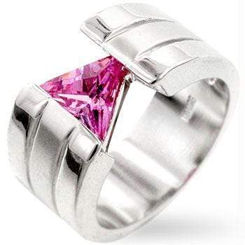We Sell Fashion Rings 5 Futuristic Pink Cubic Zirconia Ring