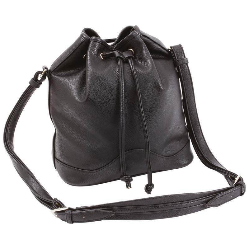 We Sell Fashion Shoulder Bag Women's Large' Draw String Black Shoulder Bag - Roomy and Comfortable