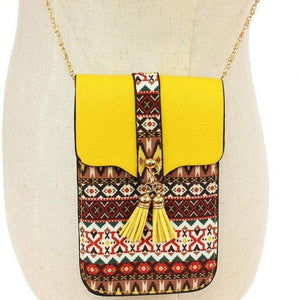 We Sell Fashion Shoulder Bag Yellow Multi Color Small Snap Closure Shoulder Bag