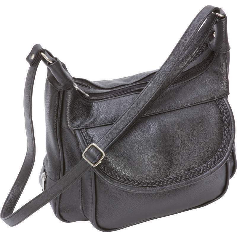 We Sell Fashion Shoulder Bags Women's Large Black Handbag Purse with Adjustable Shoulder Strap - Zippered Close