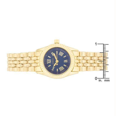 We Sell Fashion Watches Gold Link Watch With Navy Dial