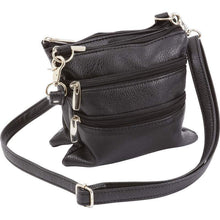 We Sell Fashion Women's Small Black Purse with Adjustable Shoulder Strap TWO Zippered Compartments