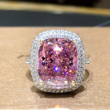 Wish 2.8 ct Pink Sapphire Diamond Ring - 925 Sterling Silver - Nature Gemstone