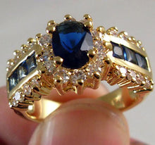 Wish Rings Copy of Fashion Women's Wedding Size 7 Sapphire & CZ 18K Yellow Gold Filled Ring