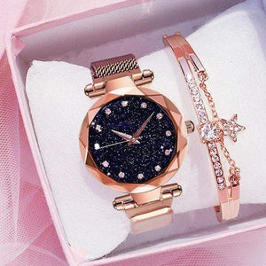 Wish Watches Luxury Women Watches Bracelet Set - Quartz Watch With Mesh Band - Beautiful Bracelet Included